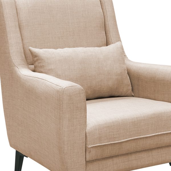 356 000009 3 2 Armchair Medea pakoworld fabric in beige shade 82x84x100cmIndoor furniture > Living room armchairs