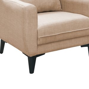356 000009 4 2 Armchair Medea pakoworld fabric in beige shade 82x84x100cmIndoor furniture > Living room armchairs
