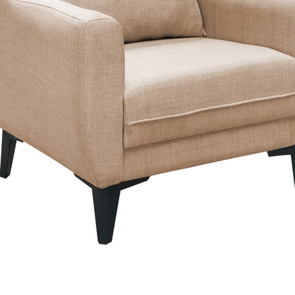 356 000009 4 2 Armchair Medea pakoworld fabric in beige shade 82x84x100cmIndoor furniture > Living room armchairs