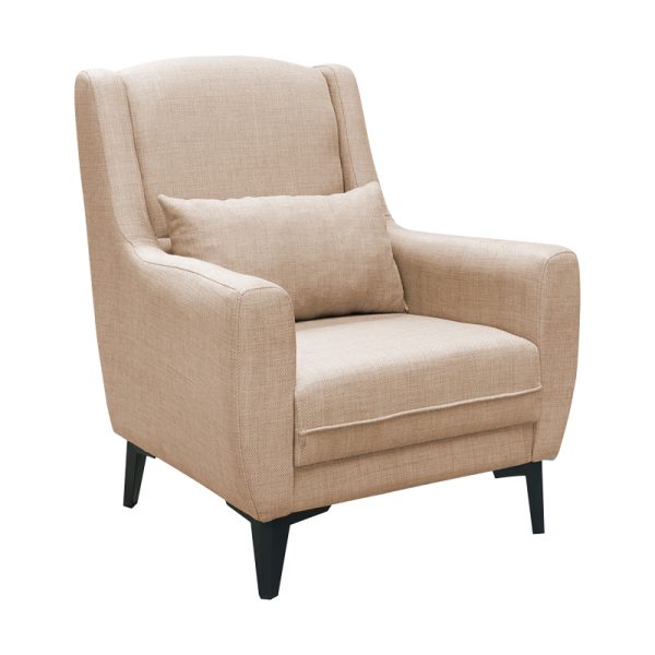 356 000009 5 Armchair Medea pakoworld fabric in beige shade 82x84x100cmIndoor furniture > Living room armchairs