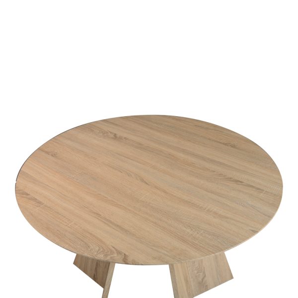 357 000009 2 6 Bibble table pakoworld MDF in natural shade D120x76cmIndoor furniture > Dining Tables