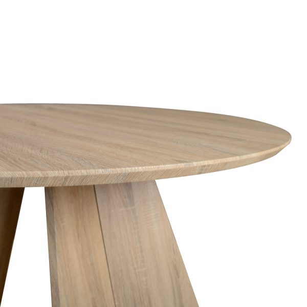357 000009 3 6 Bibble table pakoworld MDF in natural shade D120x76cmIndoor furniture > Dining Tables