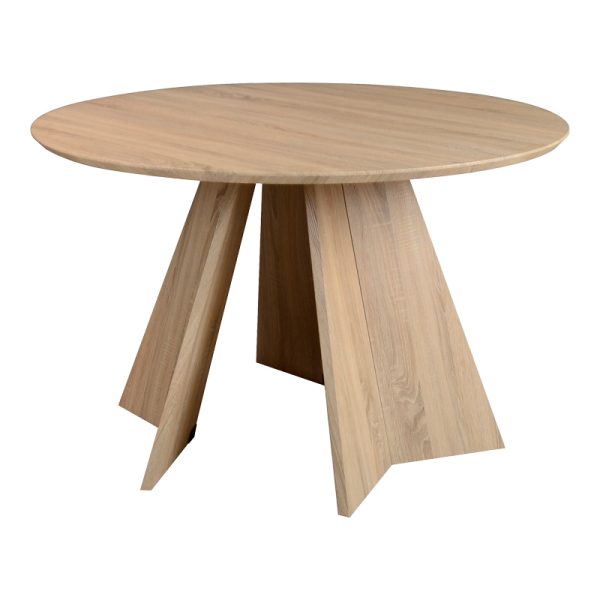 357 000009 9 Bibble table pakoworld MDF in natural shade D120x76cmIndoor furniture > Dining Tables