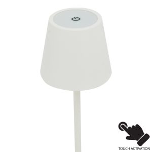358 000011 2 6 Brave Ι pakoworld LED touch table lamp rechargeable in white color D11.5x37cmLighting > Table