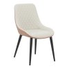 360 000001 5 Chair Alkia pakoworld in cream velvet with black metal leg 60x57x68cmIndoor furniture > Chairs