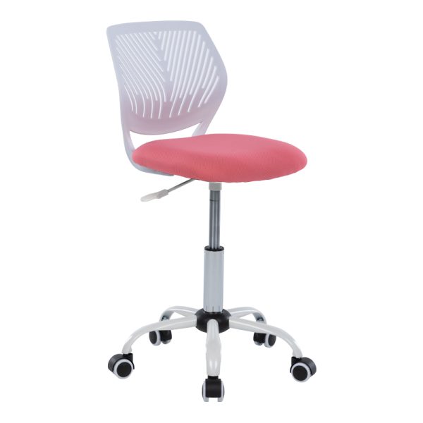 360 000015 2 4 Kid's office chair Kador pakoworld fabric mesh in pink-white color 52x52x72-84cmOffice furniture > Office chair for children