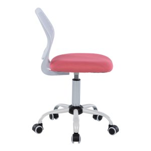 360 000015 3 4 Kid's office chair Kador pakoworld fabric mesh in pink-white color 52x52x72-84cmOffice furniture > Office chair for children