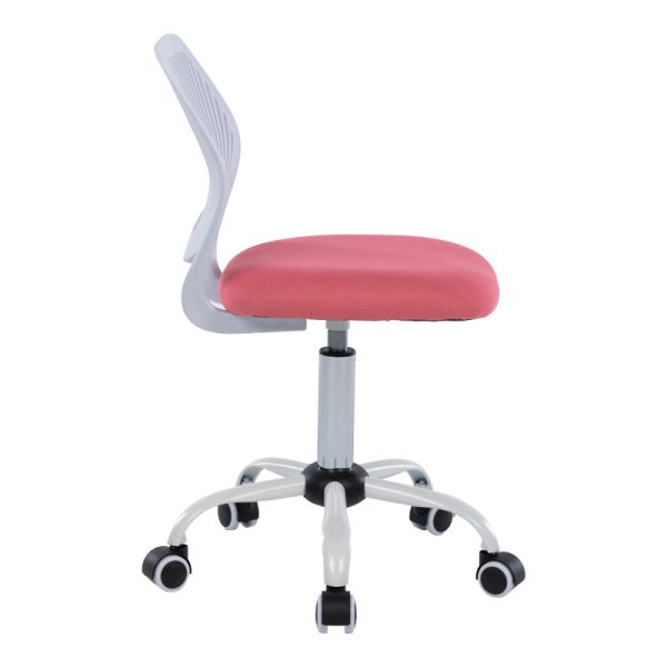 360 000015 3 4 Kid's office chair Kador pakoworld fabric mesh in pink-white color 52x52x72-84cmOffice furniture > Office chair for children