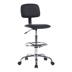 360 000018 10 Icina pakoworld pu office-work chair on wheels in black shade 58x54x102-123cmOffice furniture > Office chair for children