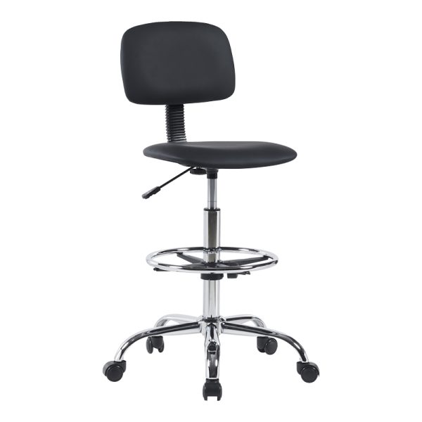 360 000018 10 Icina pakoworld pu office-work chair on wheels in black shade 58x54x102-123cmOffice furniture > Office chair for children