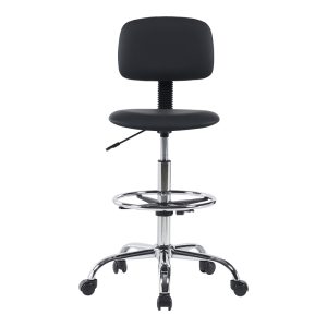 360 000018 3 7 Icina pakoworld pu office-work chair on wheels in black shade 58x54x102-123cmOffice furniture > Office chair for children