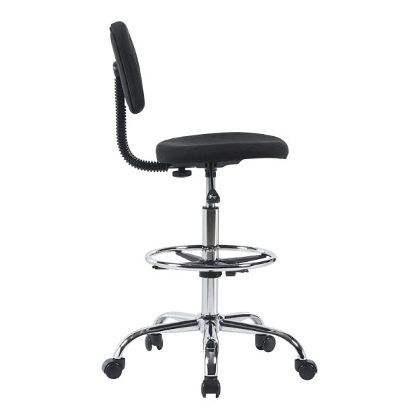 360 000019 2 7 Icina pakoworld fabric reception chair on wheels in black shade 58x54x102-123cmProfessional furniture