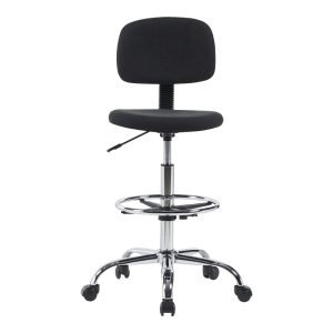 360 000019 3 7 Icina pakoworld fabric reception chair on wheels in black shade 58x54x102-123cmProfessional furniture