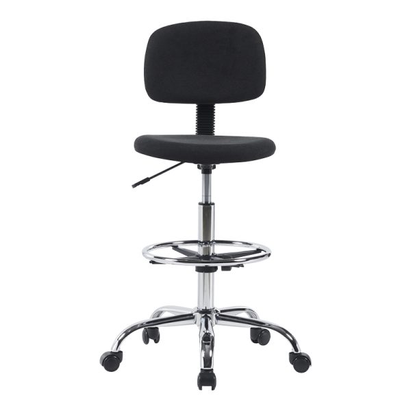 360 000019 3 7 Icina pakoworld fabric reception chair on wheels in black shade 58x54x102-123cmProfessional furniture