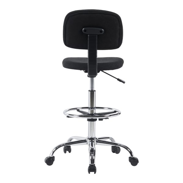 360 000019 4 7 Icina pakoworld fabric reception chair on wheels in black shade 58x54x102-123cmProfessional furniture