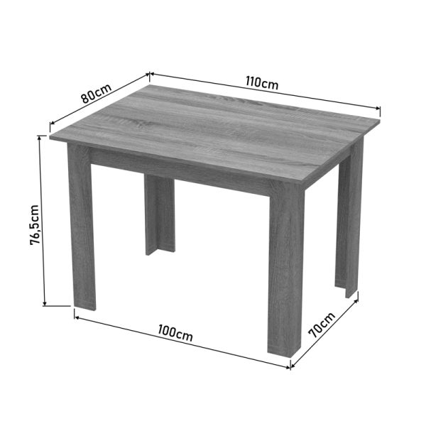 361 000002 3 9 Table Manka pakoworld in sonoma color 110x80x77cmIndoor furniture > Dining Tables
