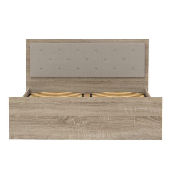 361 000016 2 2 Double bed Vita Plus pakoworld double in sonoma color 160x200cmIndoor furniture > Beds