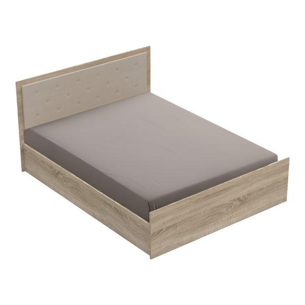 361 000016 4 Double bed Vita Plus pakoworld double in sonoma color 160x200cmIndoor furniture > Beds