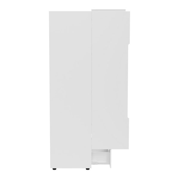 361 000017 4 3 Double Wardrobe Afina pakoworld mdf in white glossy color 100x57x213cmIndoor furniture > Wardrobes