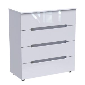 361 000018 5 Chest of drawers Afina pakoworld mdf in white glossy color 90x44x101cmIndoor furniture > Drawers-consoles