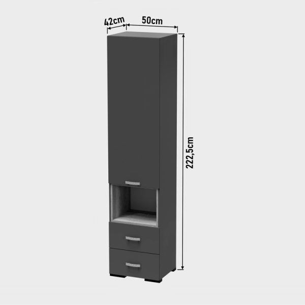 361 000023 4 2 Display-column Toscana pakoworld in white shade 50x42x222.5cmIndoor furniture > Showcases