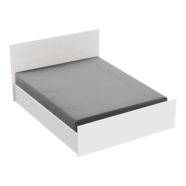 361 000025 4 Double bed Toscana pakoworld in white color 160x200cmIndoor furniture > Beds