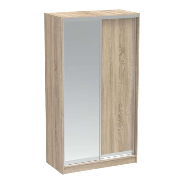 361 000047 10 Korredor pakoworld two-leaf sliding wardrobe with mirror in sonoma color 120x60x220cmIndoor furniture > Wardrobes