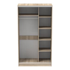 361 000047 3 7 Korredor pakoworld two-leaf sliding wardrobe with mirror in sonoma color 120x60x220cmIndoor furniture > Wardrobes