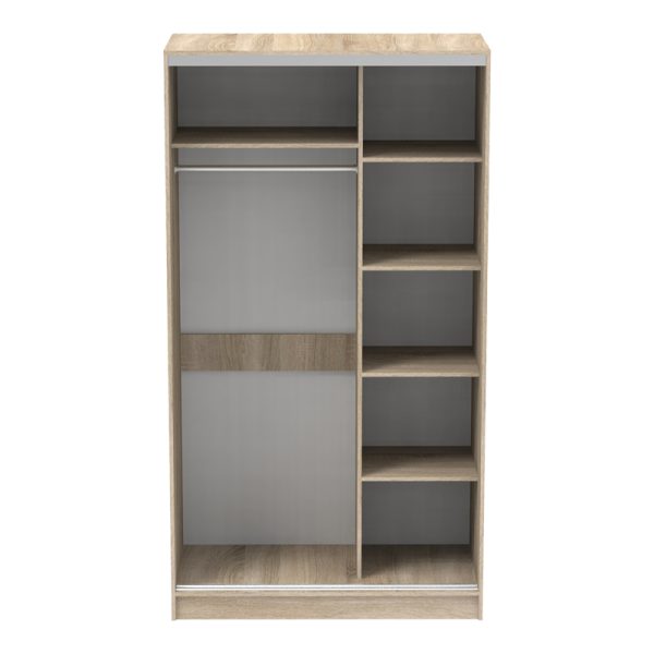 361 000047 3 7 Korredor pakoworld two-leaf sliding wardrobe with mirror in sonoma color 120x60x220cmIndoor furniture > Wardrobes