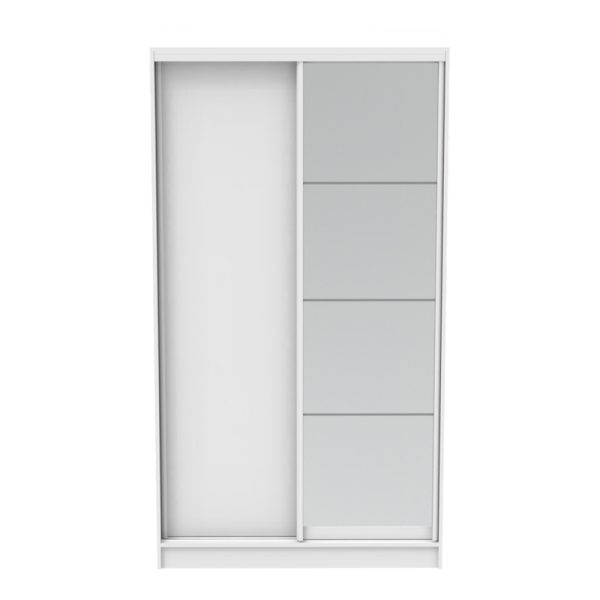 361 000048 2 5 Korredor pakoworld two-leaf sliding wardrobe with mirror in white color 120x60x220cmIndoor furniture > Wardrobes