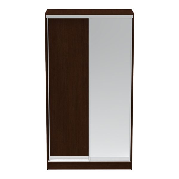 361 000049 2 5 Korredor pakoworld two-leaf sliding wardrobe with mirror in wenge color 120x60x220cmIndoor furniture > Wardrobes