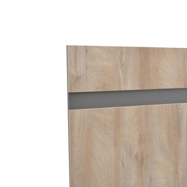 362 000003 2 2 Double bed Elencia pakoworld in oak with grey color 160x200cmIndoor furniture > Beds