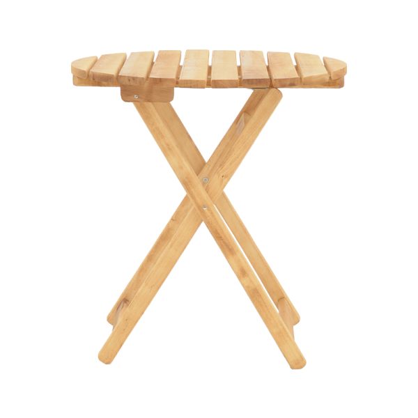 363 000004 2 2 Table Letna pakoworld solid beech wood in natural color D60x74.5cmOutdoor furniture > Garden dining sets