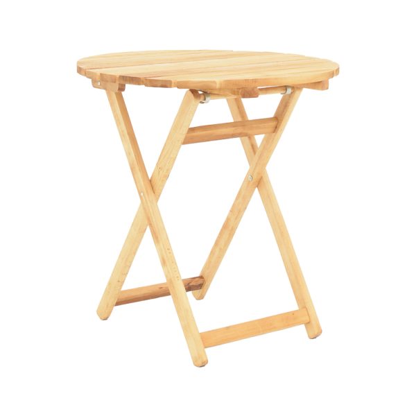 363 000004 5 Table Letna pakoworld solid beech wood in natural color D60x74.5cmOutdoor furniture > Garden dining sets