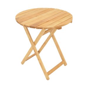 363 000005 3 5 Table Letna pakoworld solid beech wood in natural color D60x75cmOutdoor furniture > Coffee tables