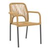 364 000001 7 Armchair Calan pakoworld metal champagne 55x75x90cmOutdoor furniture > Garden armchairs