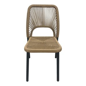 364 000005 3 3 Aluminum chair Norture pakoworld stackable anthracite frame-natural rattan 45x63x82cmOutdoor furniture > Garden chair