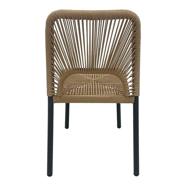 364 000005 4 3 Aluminum chair Norture pakoworld stackable anthracite frame-natural rattan 45x63x82cmOutdoor furniture > Garden chair
