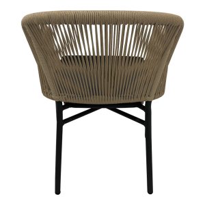 364 000007 3 2 Aluminum armchair Legana pakoworld stackable anthracite frame-natural rattan 56x66x82cmOutdoor furniture > Garden armchairs