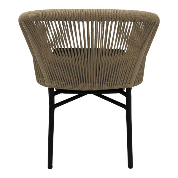 364 000007 3 2 Aluminum armchair Legana pakoworld stackable anthracite frame-natural rattan 56x66x82cmOutdoor furniture > Garden armchairs