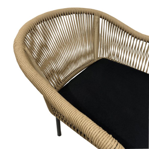 364 000007 4 2 Aluminum armchair Legana pakoworld stackable anthracite frame-natural rattan 56x66x82cmOutdoor furniture > Garden armchairs