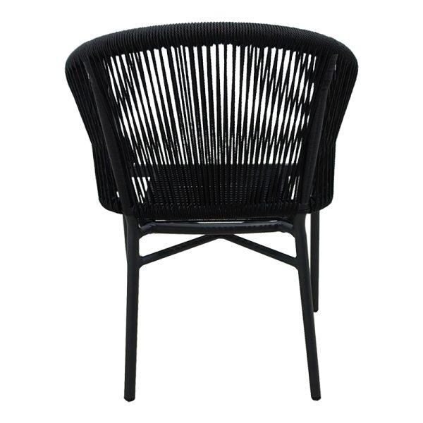 364 000008 3 2 Aluminum armchair Legana pakoworld stackable anthracite frame-rattan 56x66x82cmOutdoor furniture > Garden armchairs