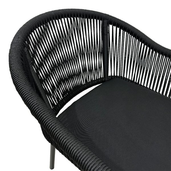 364 000008 4 2 Aluminum armchair Legana pakoworld stackable anthracite frame-rattan 56x66x82cmOutdoor furniture > Garden armchairs