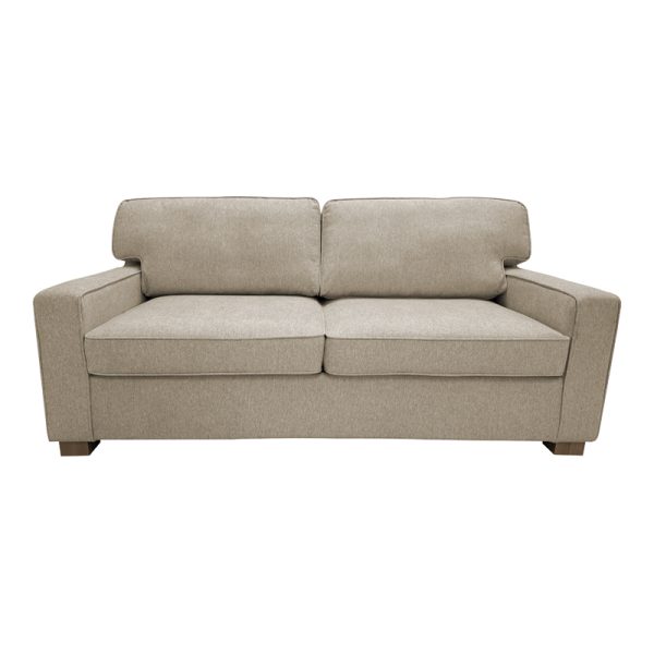 365 000001 2 2 Sofa-bed two-seater Polaris pakoworld fabric in cream color 181x91x83cmIndoor furniture > Sofas-bed