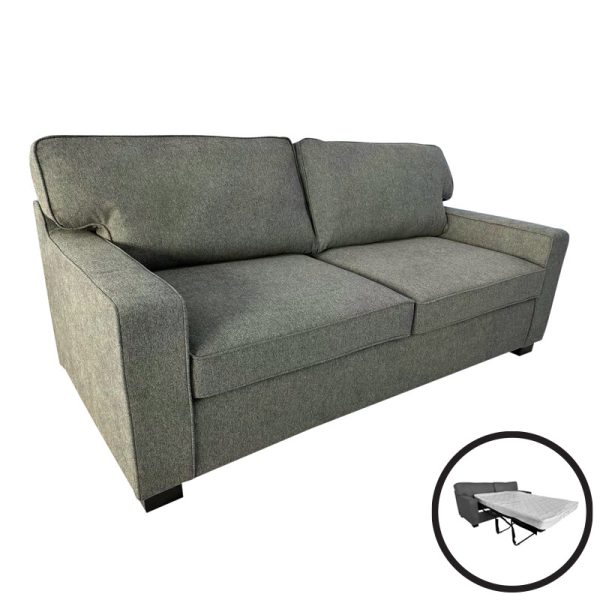 365 000002 5 Sofa-bed two-seater Polaris pakoworld fabric in khaki color 181x91x83cmIndoor furniture > Sofas-bed