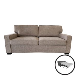 365 000003 5 Sofa-bed two-seater Polaris pakoworld fabric in beige color 181x91x83cmIndoor furniture > Sofas-bed