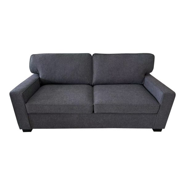 365 000004 2 5 Sofa-bed two-seater Polaris pakoworld fabric in dark grey color 181x91x83cmIndoor furniture > Sofas-bed