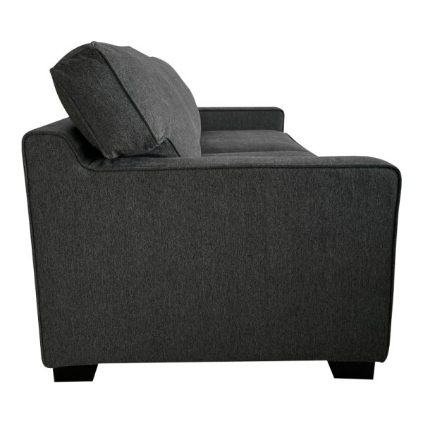 365 000004 3 5 Sofa-bed two-seater Polaris pakoworld fabric in dark grey color 181x91x83cmIndoor furniture > Sofas-bed