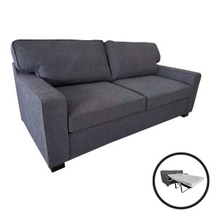 365 000004 8 Sofa-bed two-seater Polaris pakoworld fabric in dark grey color 181x91x83cmIndoor furniture > Sofas-bed