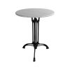 366 000004 4 Ankara marble table pakoworld cast iron in white-black shade Φ70x70.8cmIndoor furniture > Dining Tables